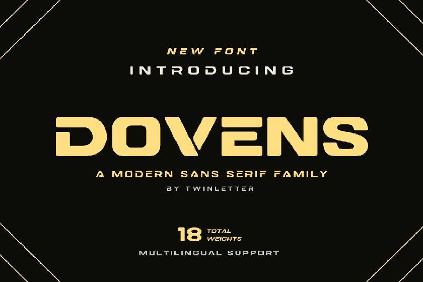 Dovens Font sample