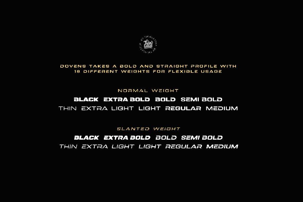 Dovens Font sample