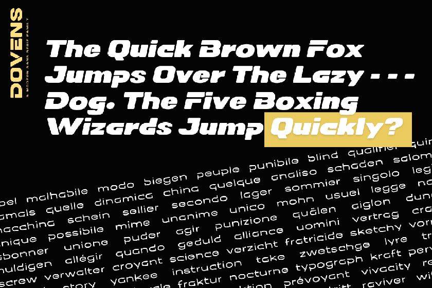 Dovens Font sample