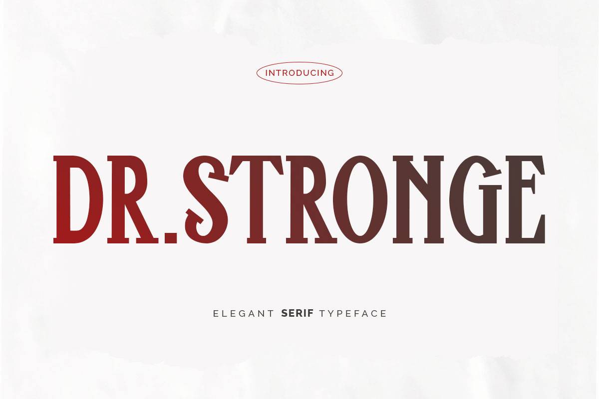 Dr. Stronge Font sample