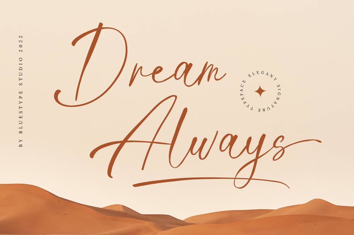Dream Always Font sample