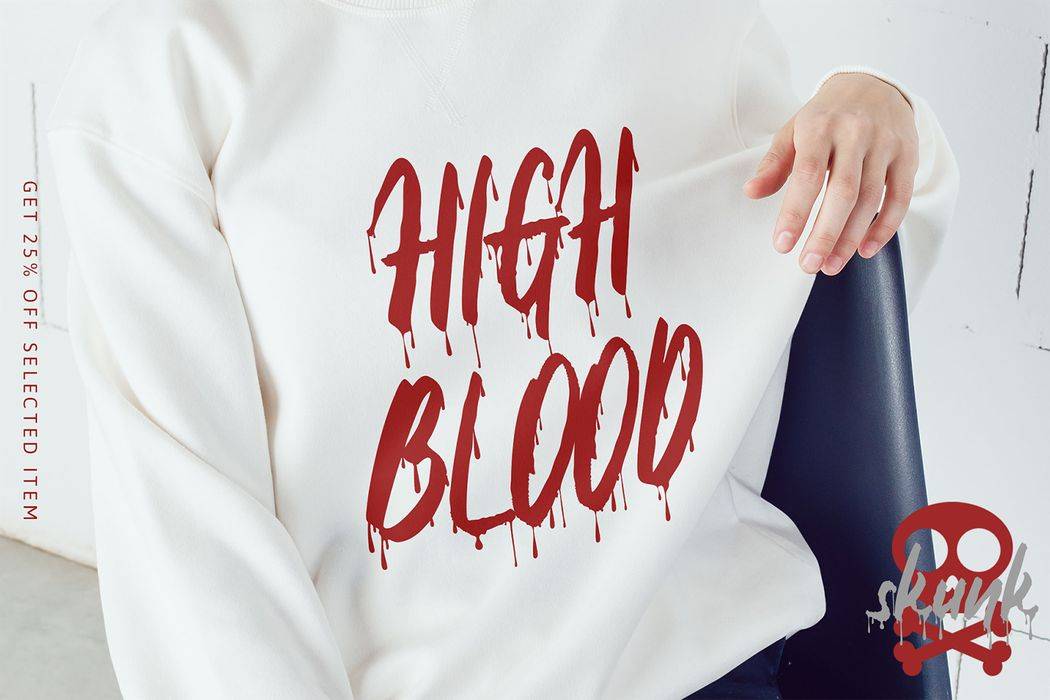 Drippy Message Font sample