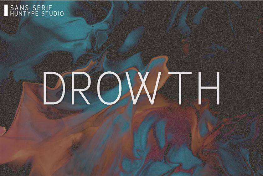 Drowth Font sample