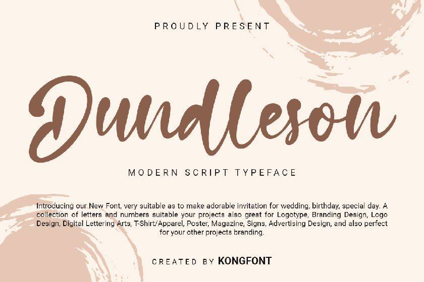 Dundleson Font sample