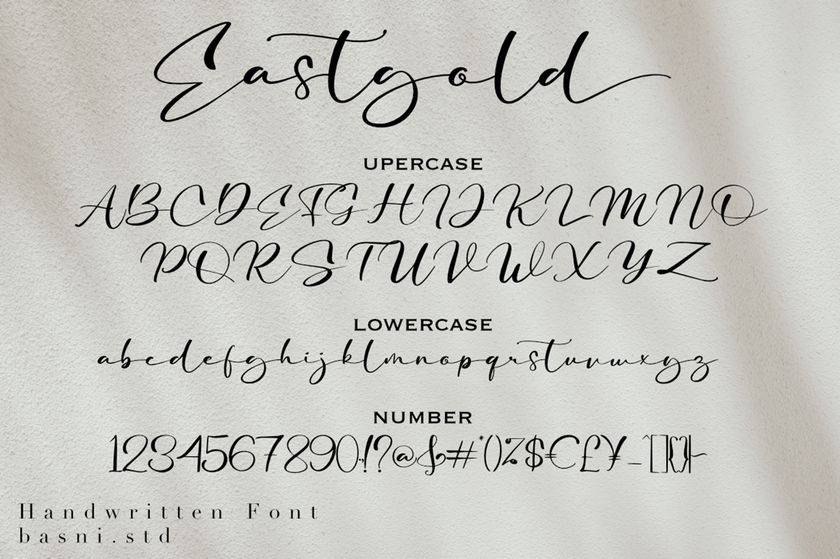 Eastgold Font sample