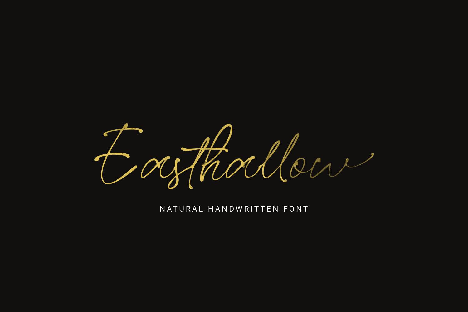 Easthallow Handwritten Font sample