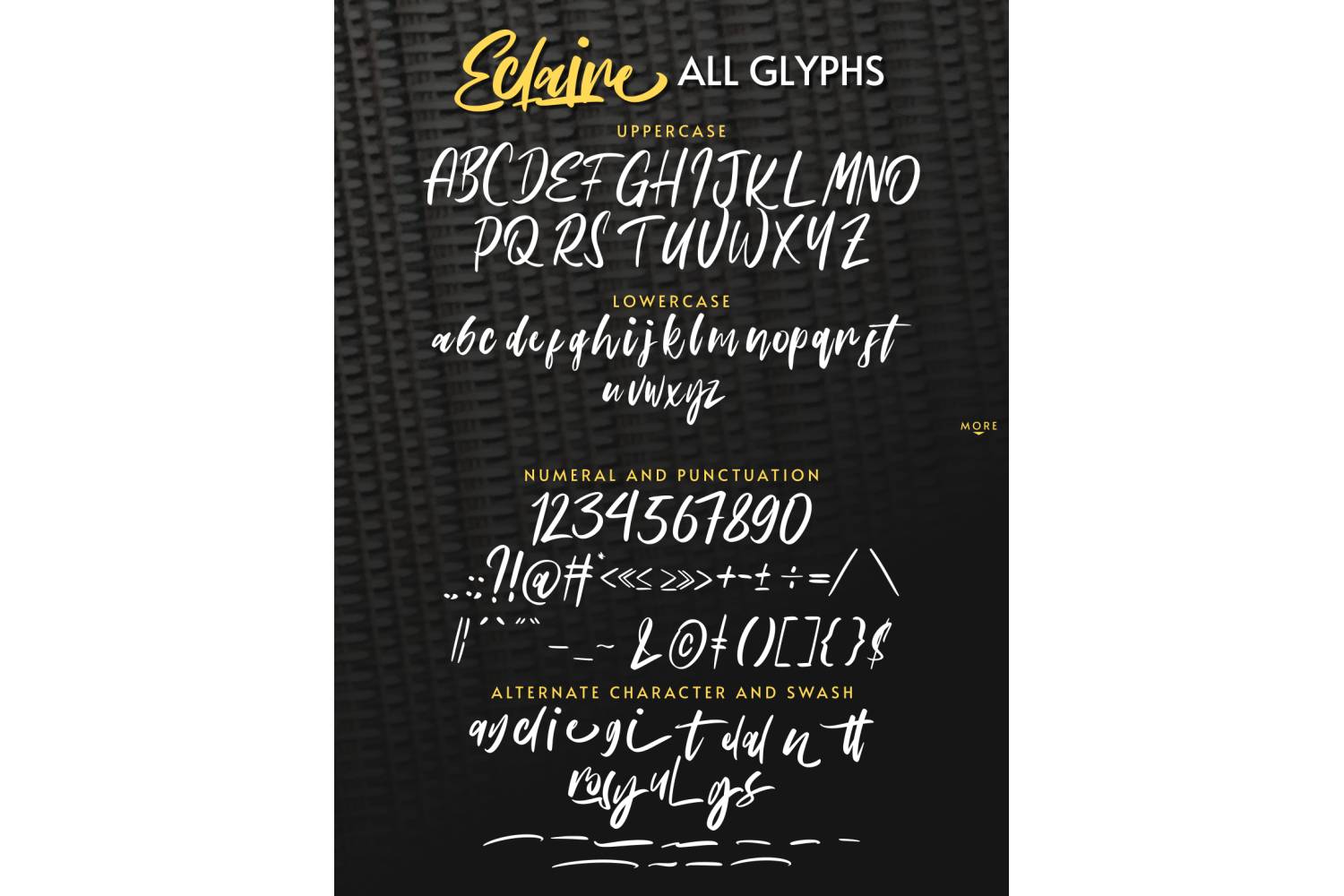Eclaire Font sample