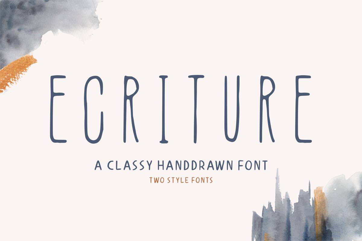 Ecriture Font sample
