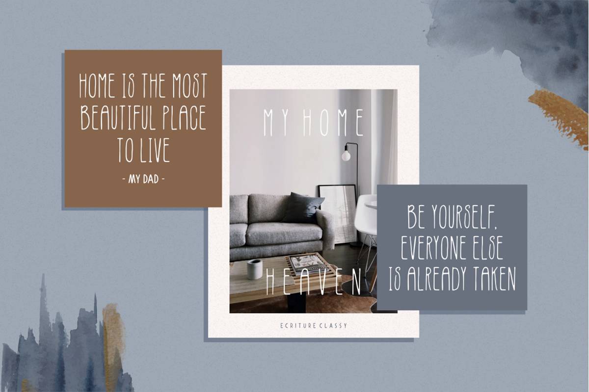 Ecriture Font sample
