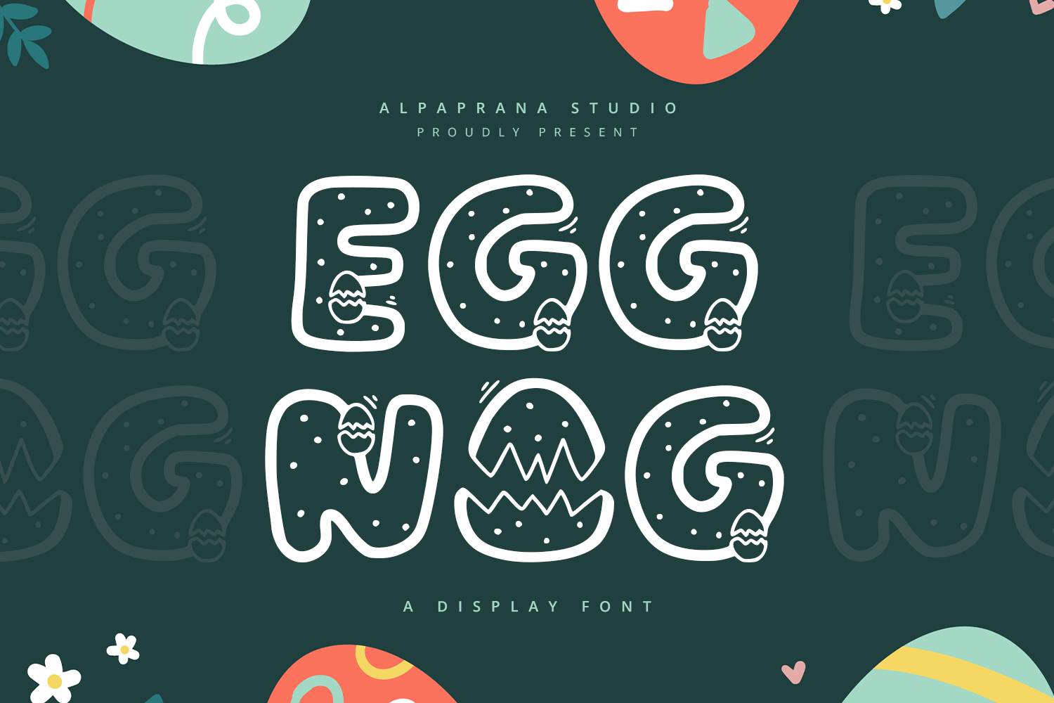 Eggnog Font sample