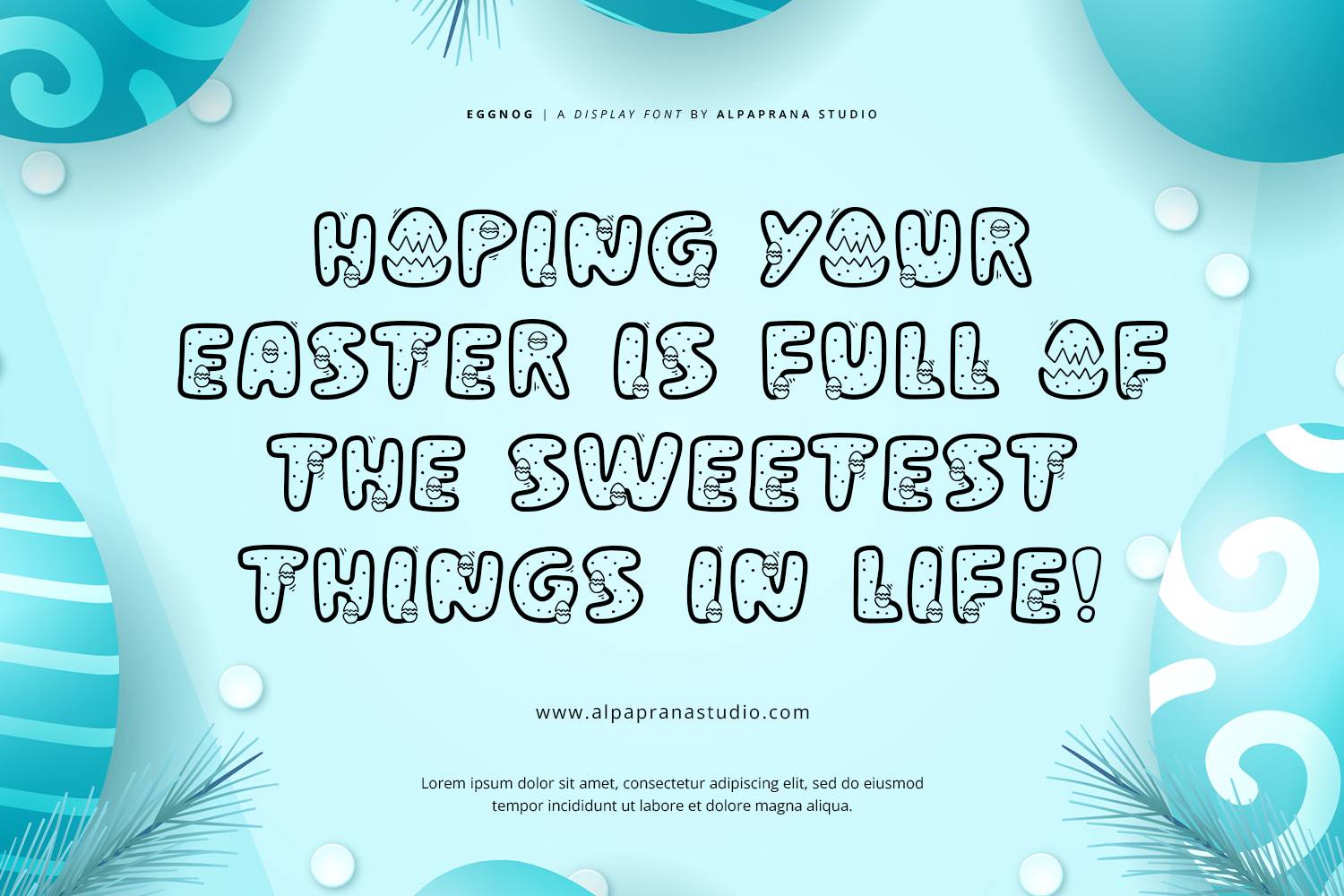 Eggnog Font sample