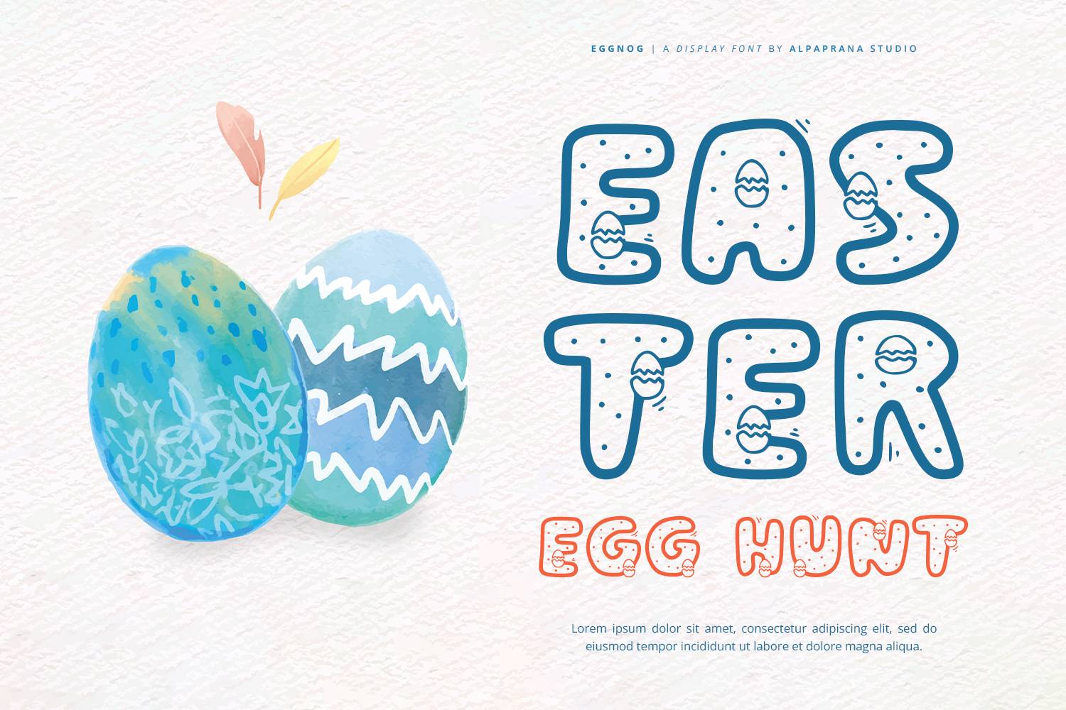 Eggnog Font sample