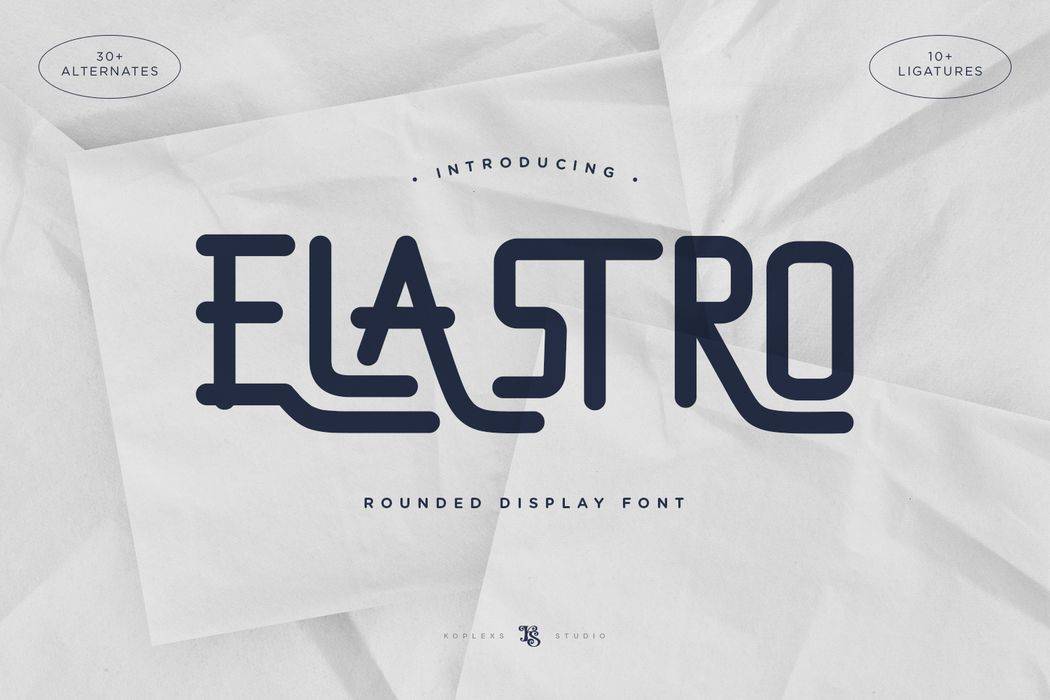 Elastro Font sample