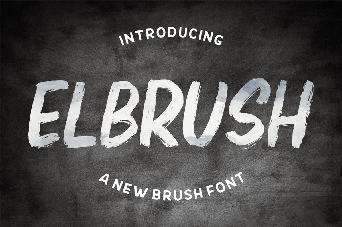 Elbrush Font sample