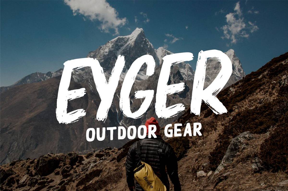 Elbrush Font sample