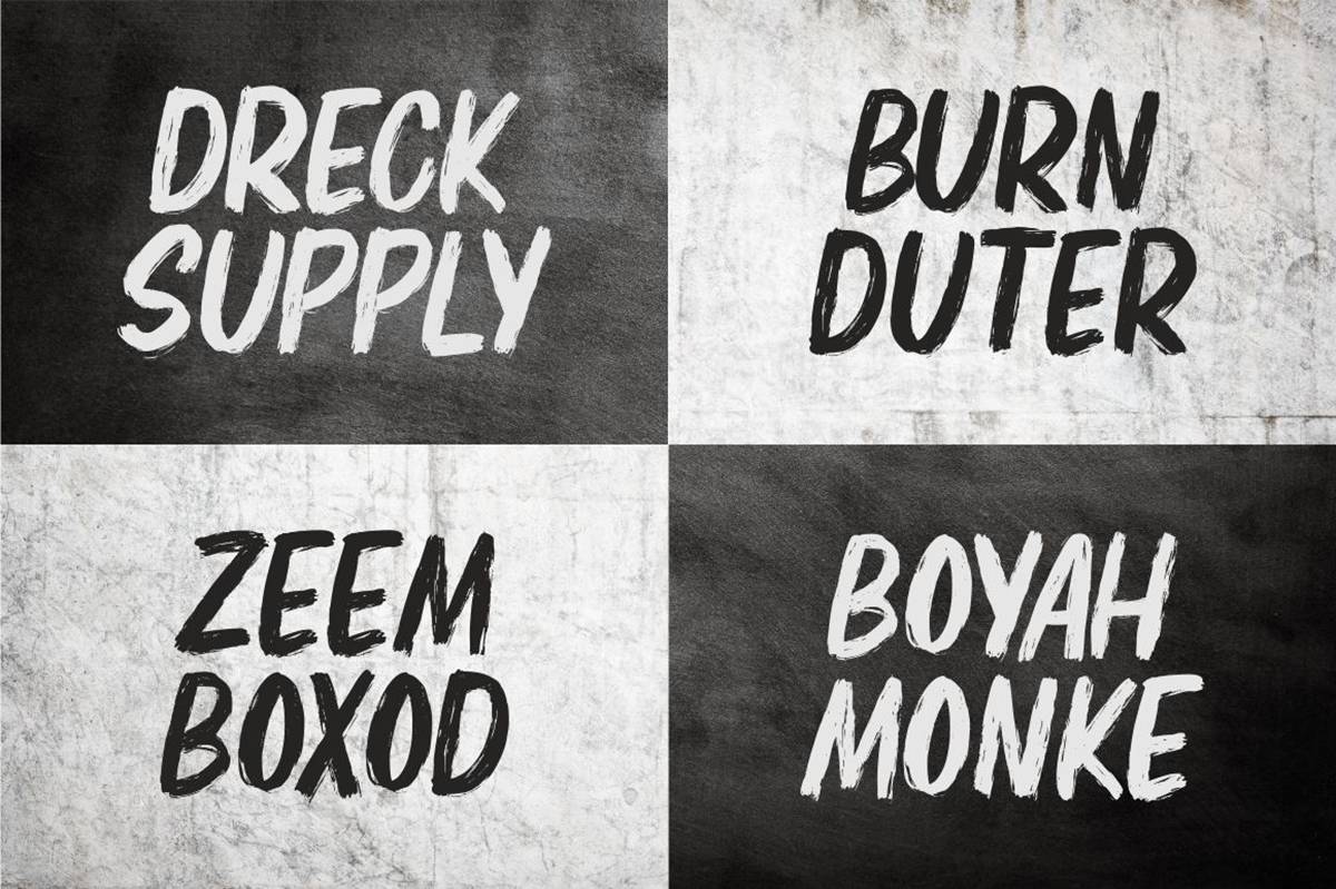 Elbrush Font sample