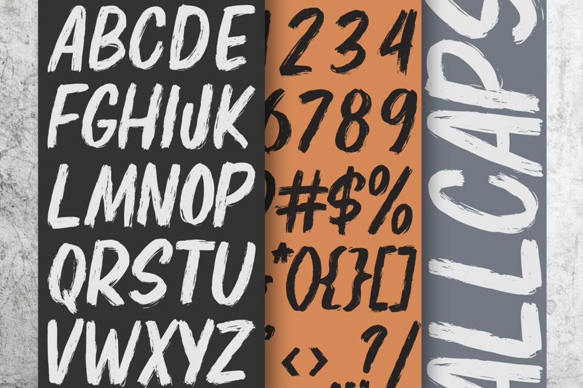 Elbrush Font sample