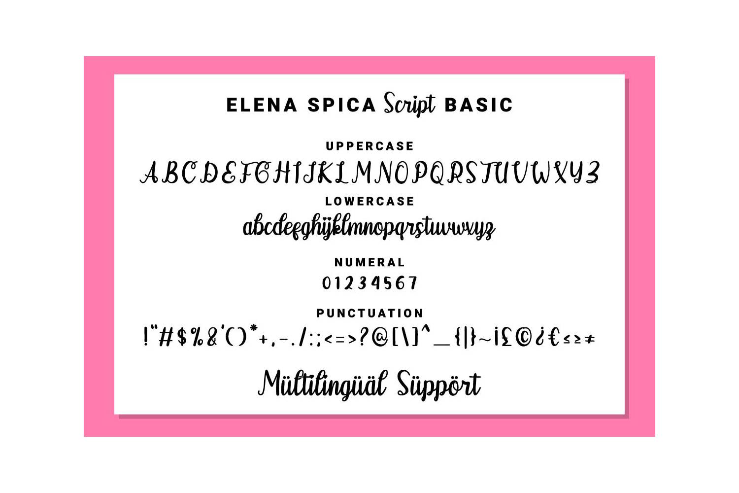Elena Spica Font sample