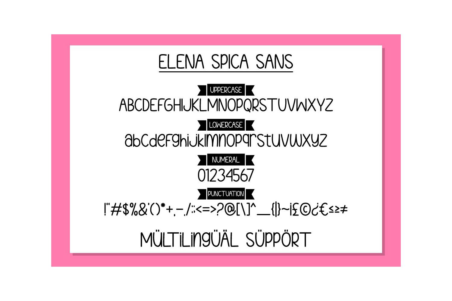 Elena Spica Font sample