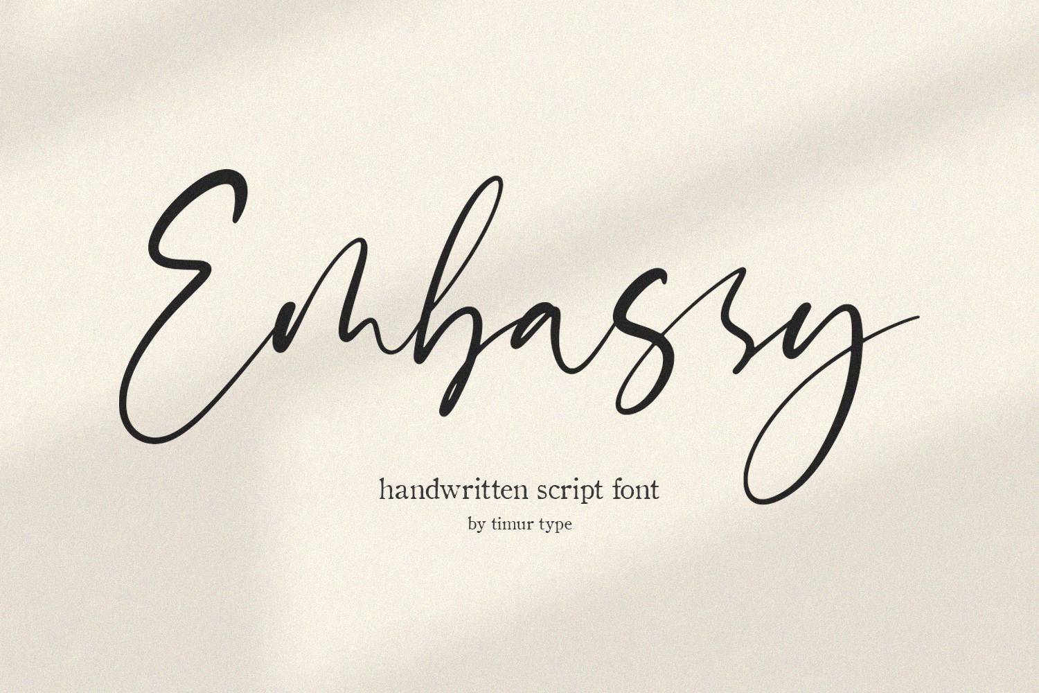 Embassy Font sample
