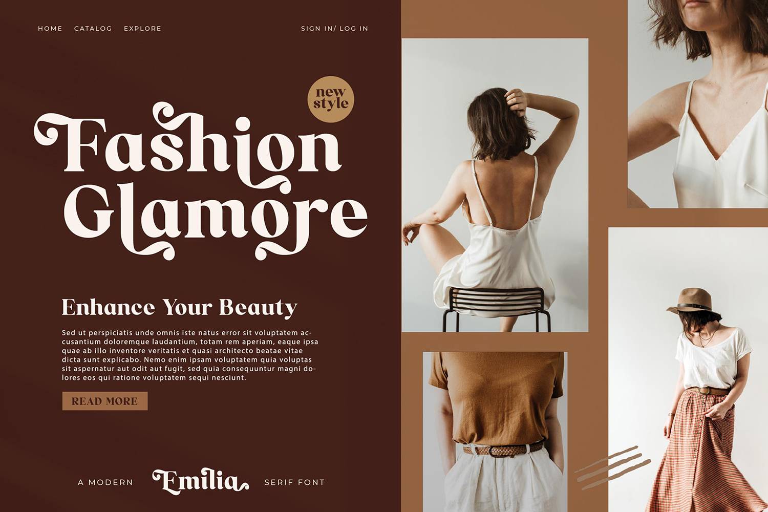Emilia Font sample