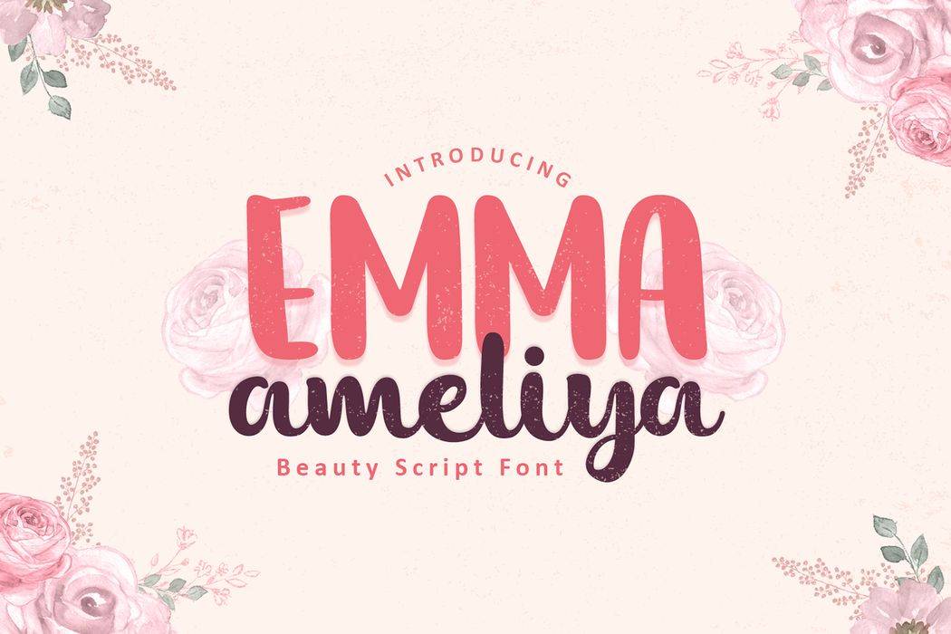 Emma Ameliya Font sample
