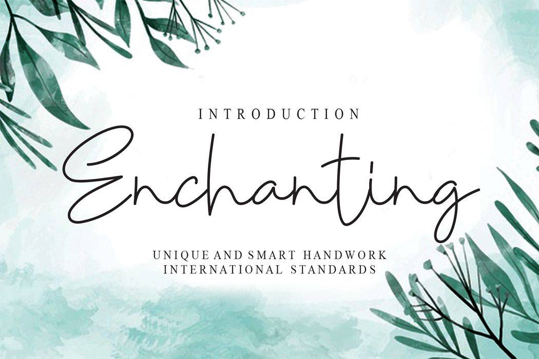 Enchanting Font sample
