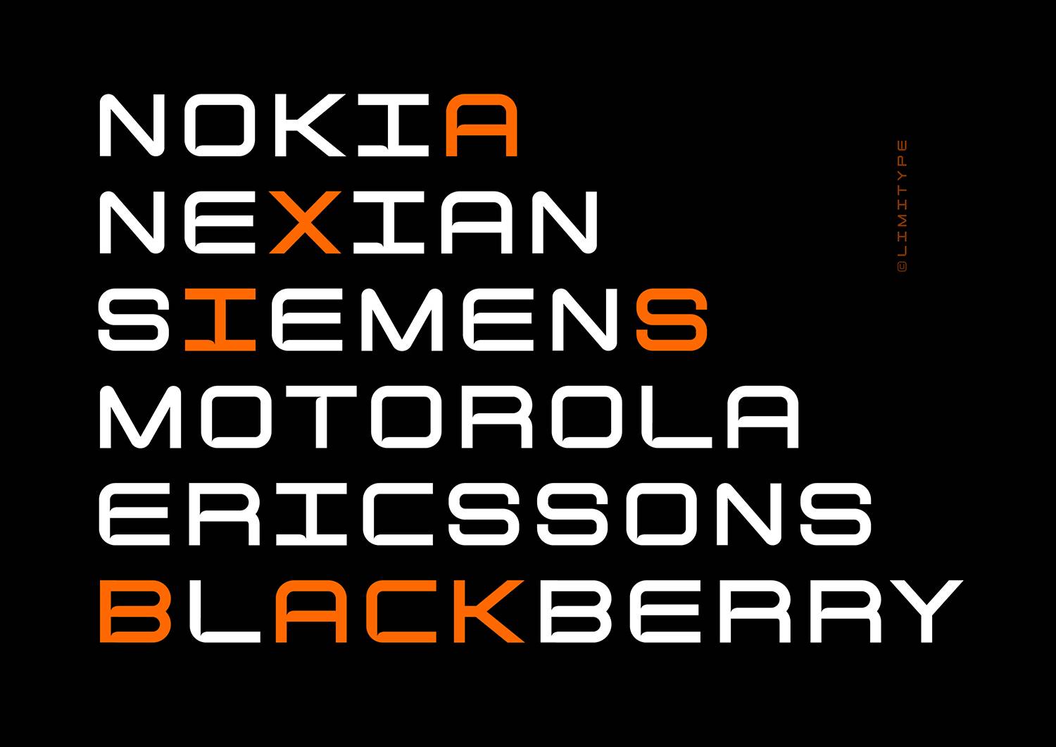 Enfonix Font sample