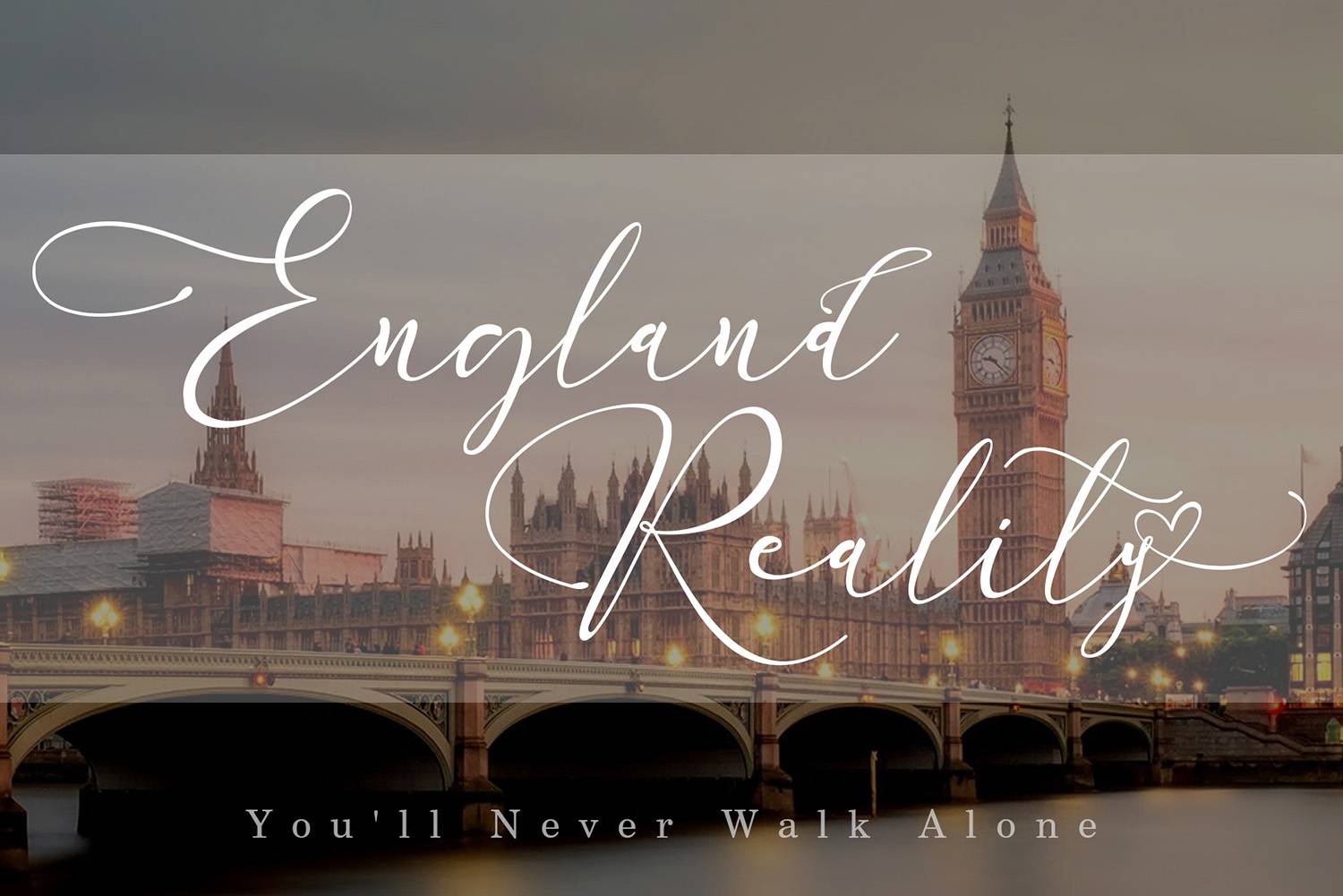 England Reality Font sample