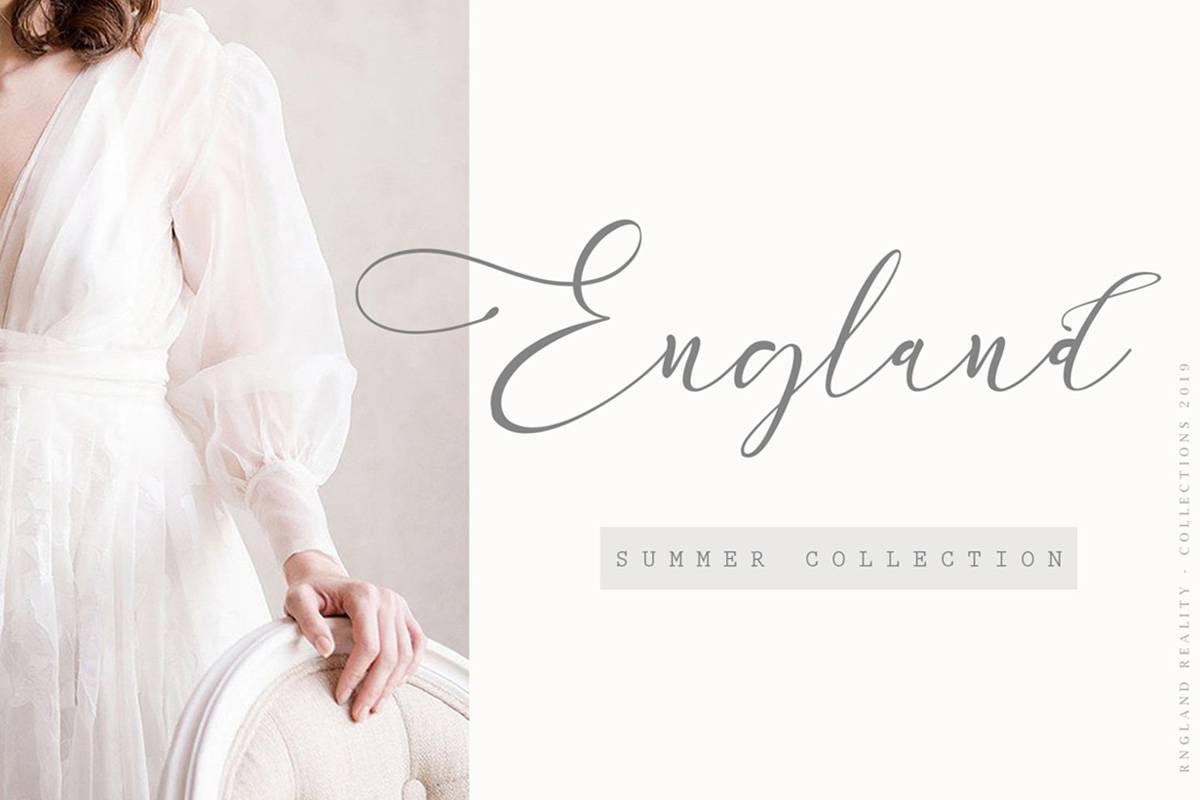 England Reality Font sample