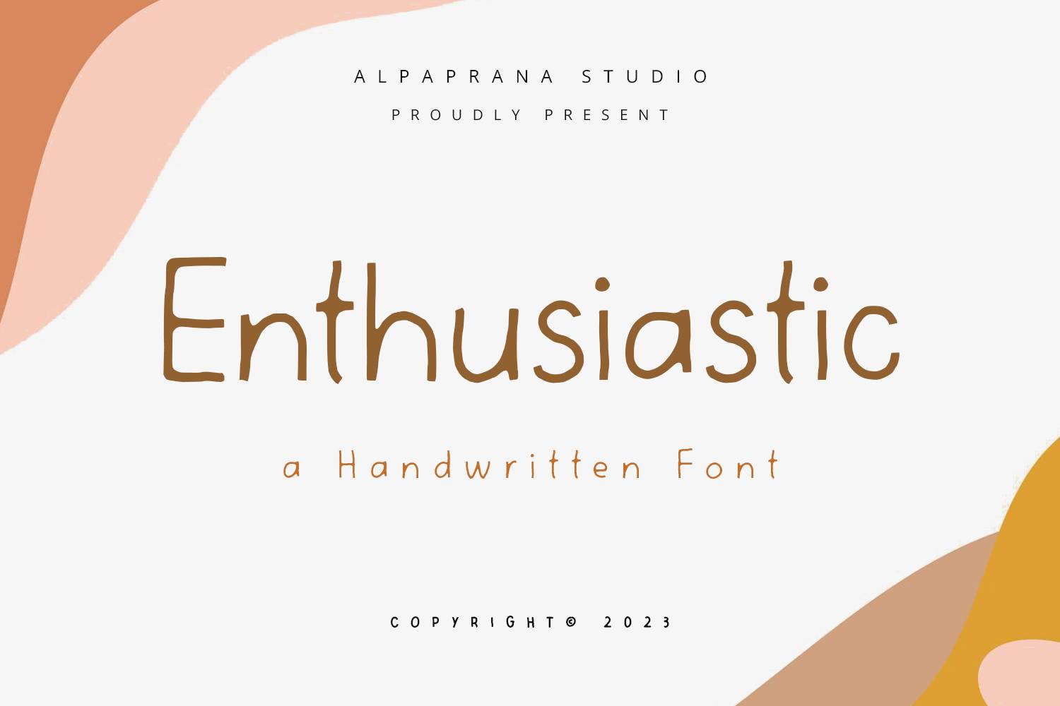 Enthusiastic Font sample
