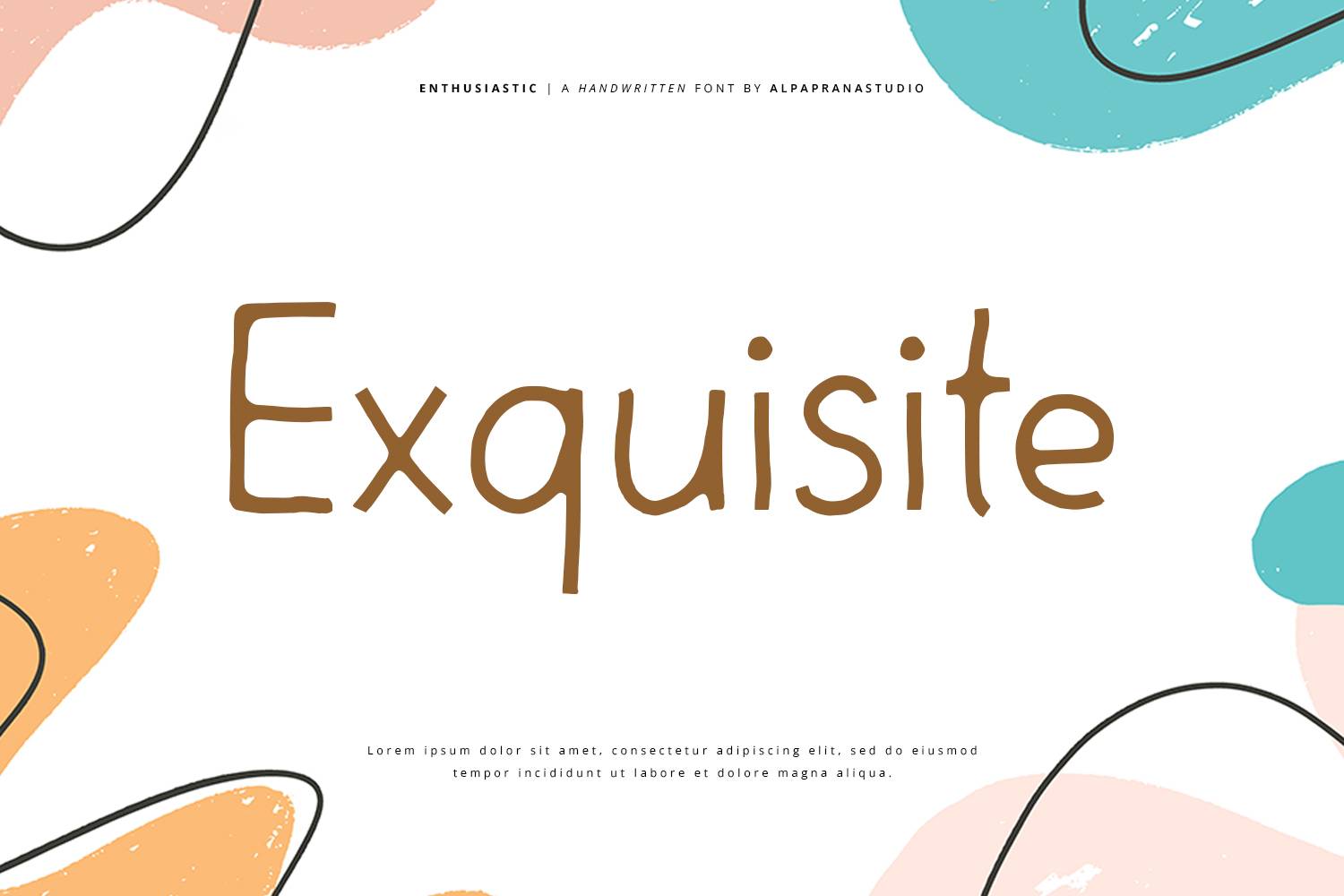 Enthusiastic Font sample
