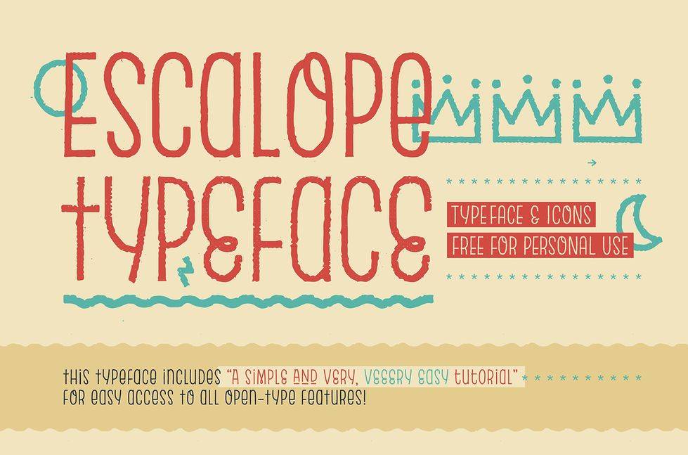 Escalope Typeface Family sample