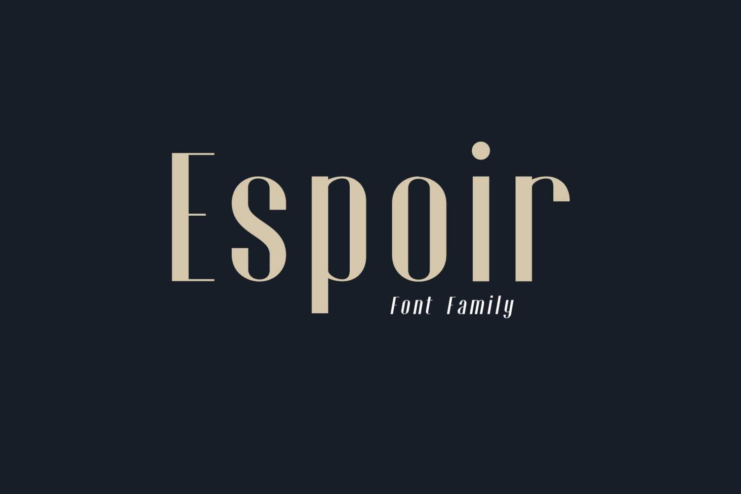 Espoir Font Family sample