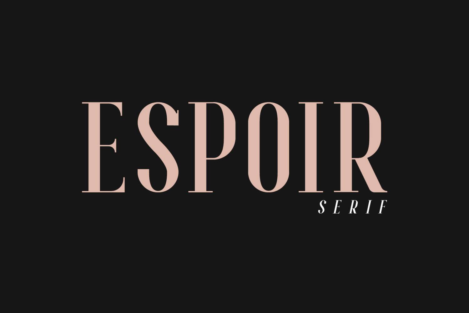 Espoir Serif Font sample
