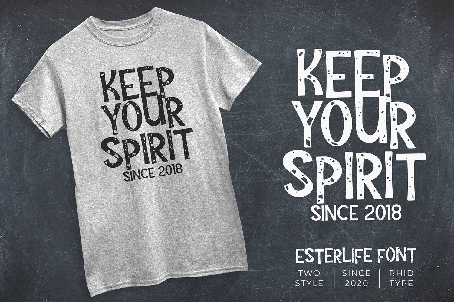 Esterlife Font sample