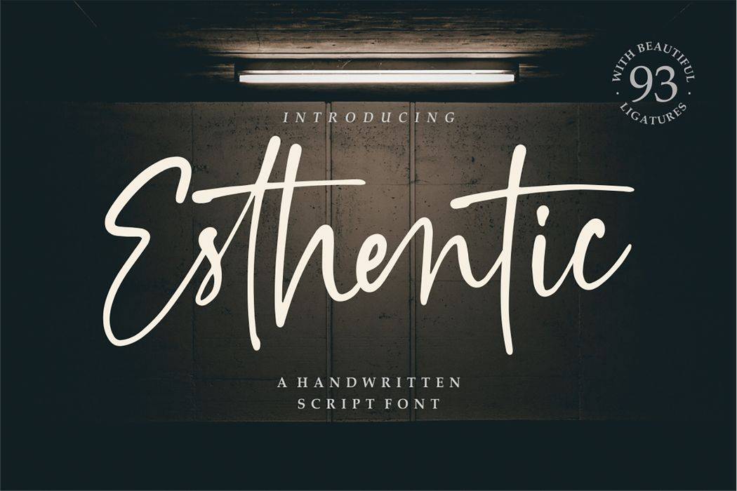 Esthentic Font sample