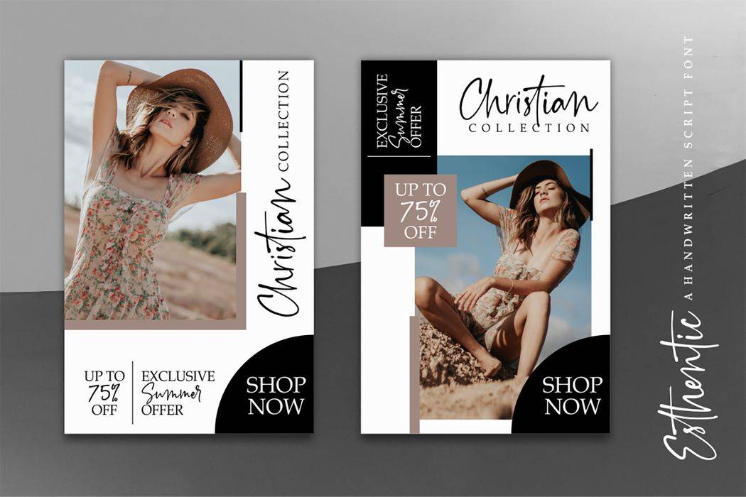 Esthentic Font sample