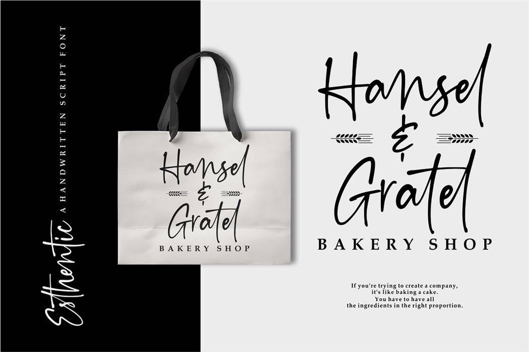 Esthentic Font sample