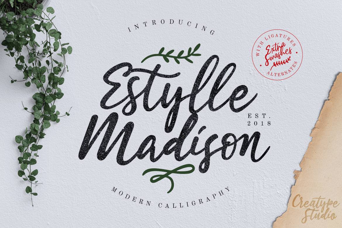 Estylle Madison Font sample