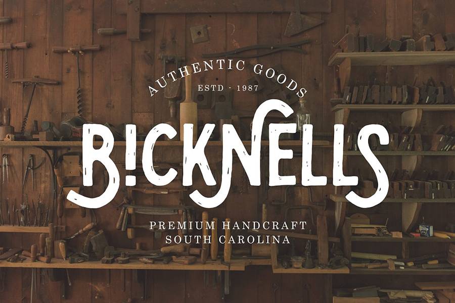 Eudora Vintage Display Font sample