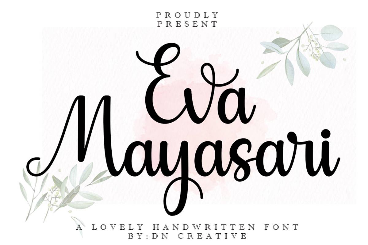 Eva Mayasari Font sample