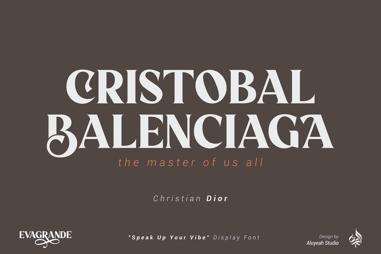 Evagrande Font sample