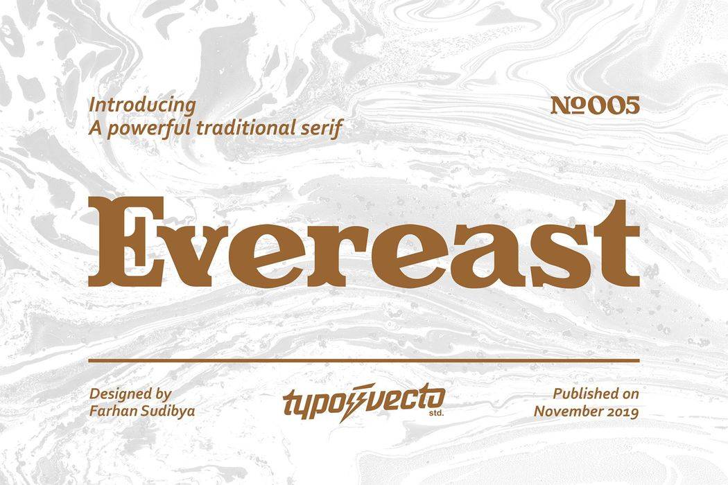 Evereast Font sample