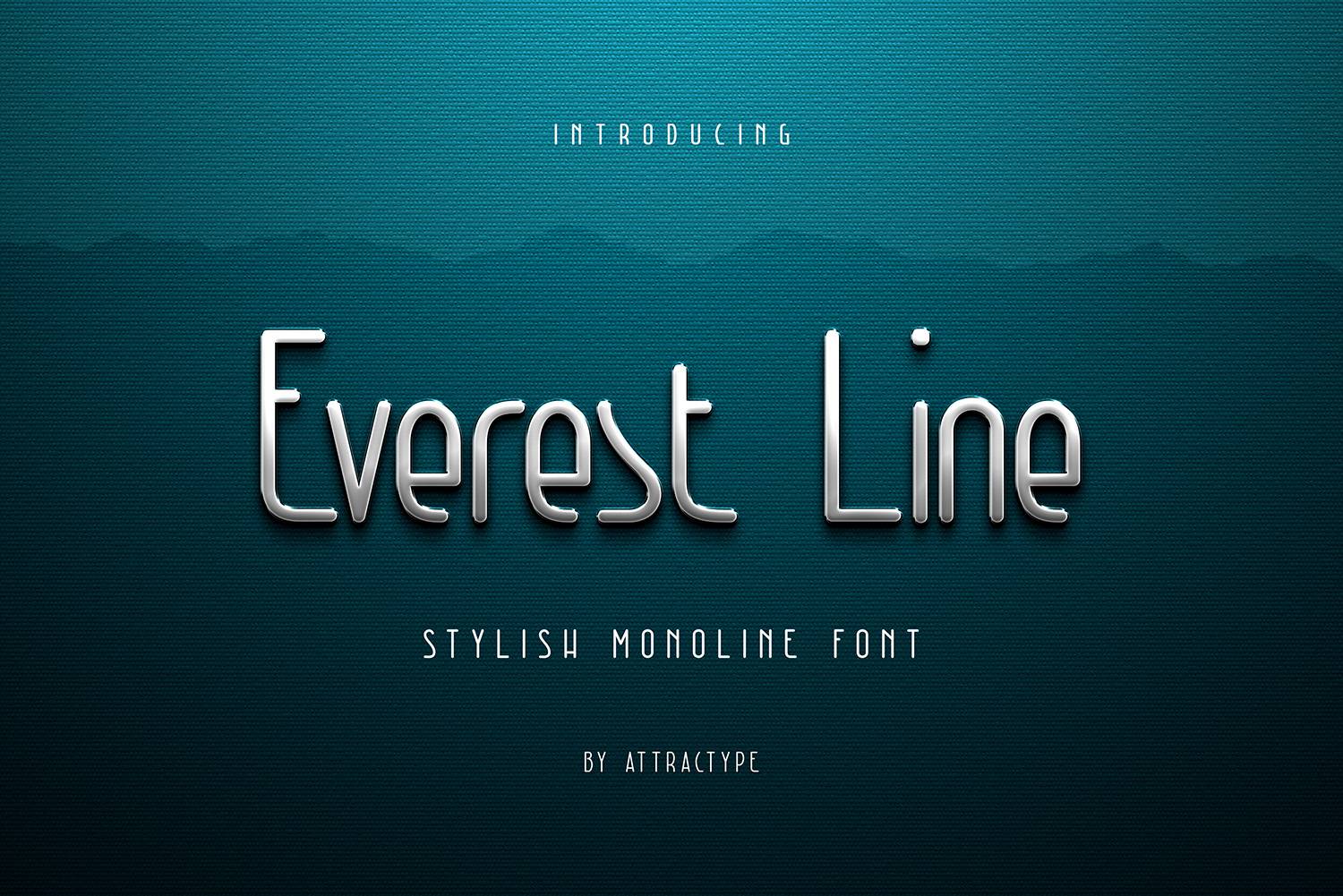 Everest Line Font sample