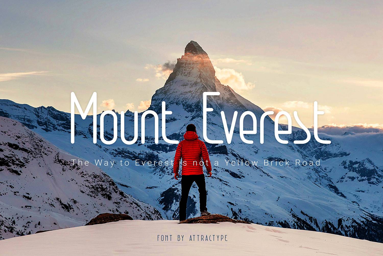 Everest Line Font sample