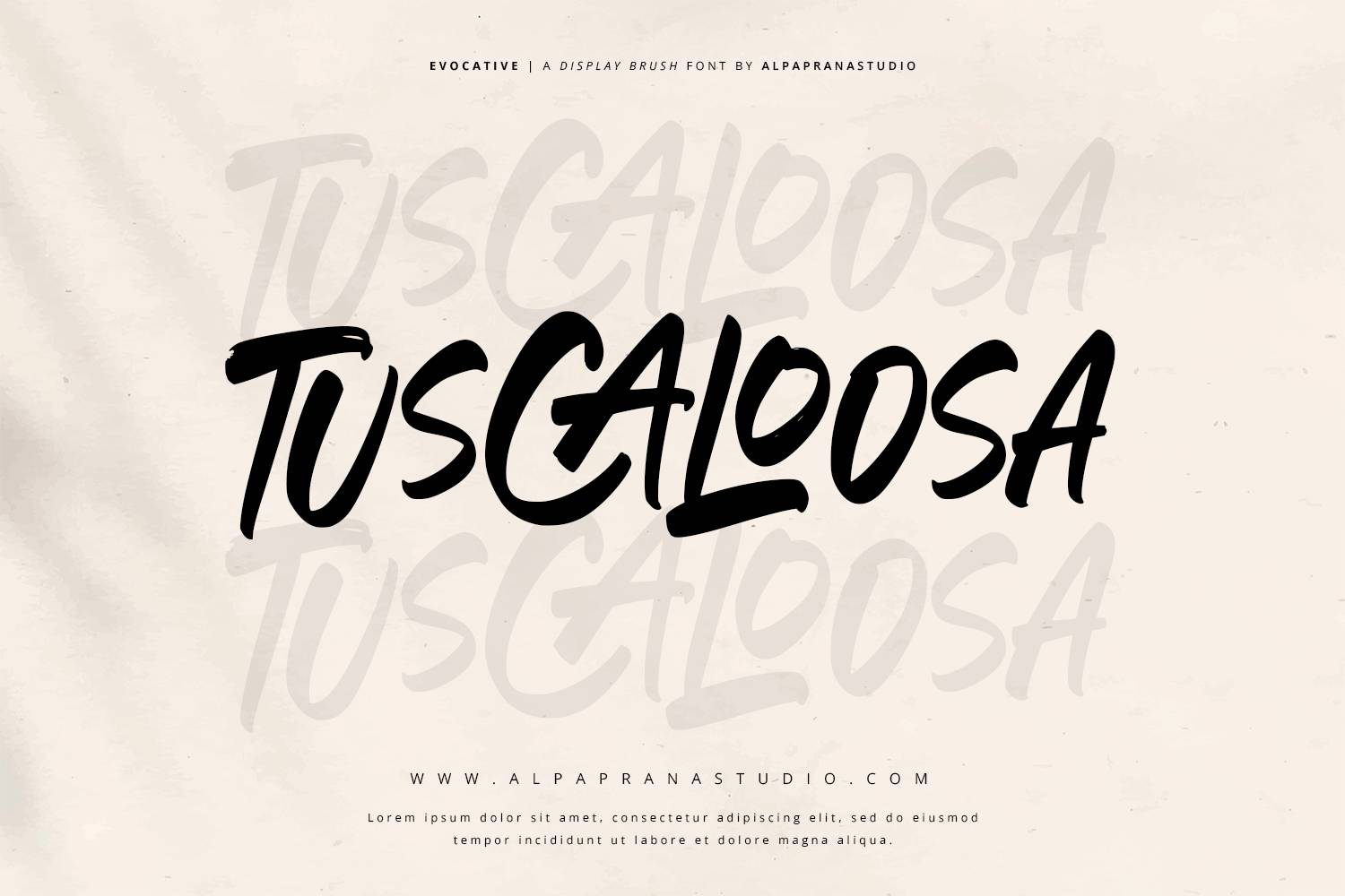 Evocative Font sample