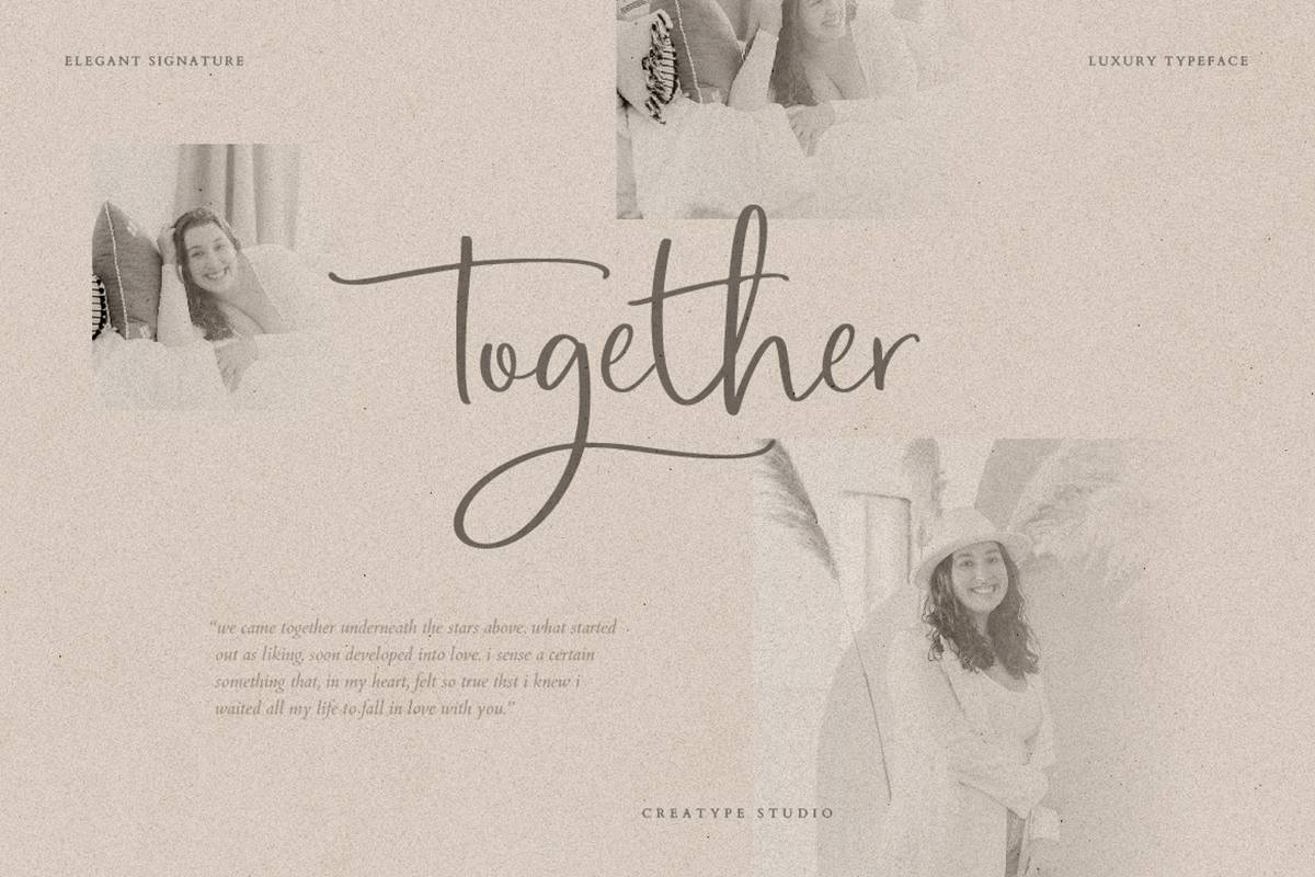 Evossry Elegant Font sample