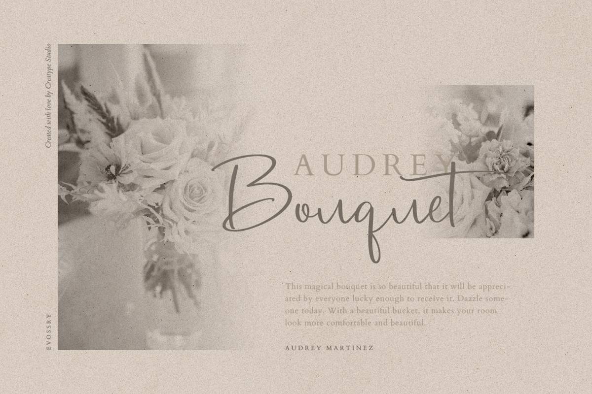 Evossry Elegant Font sample