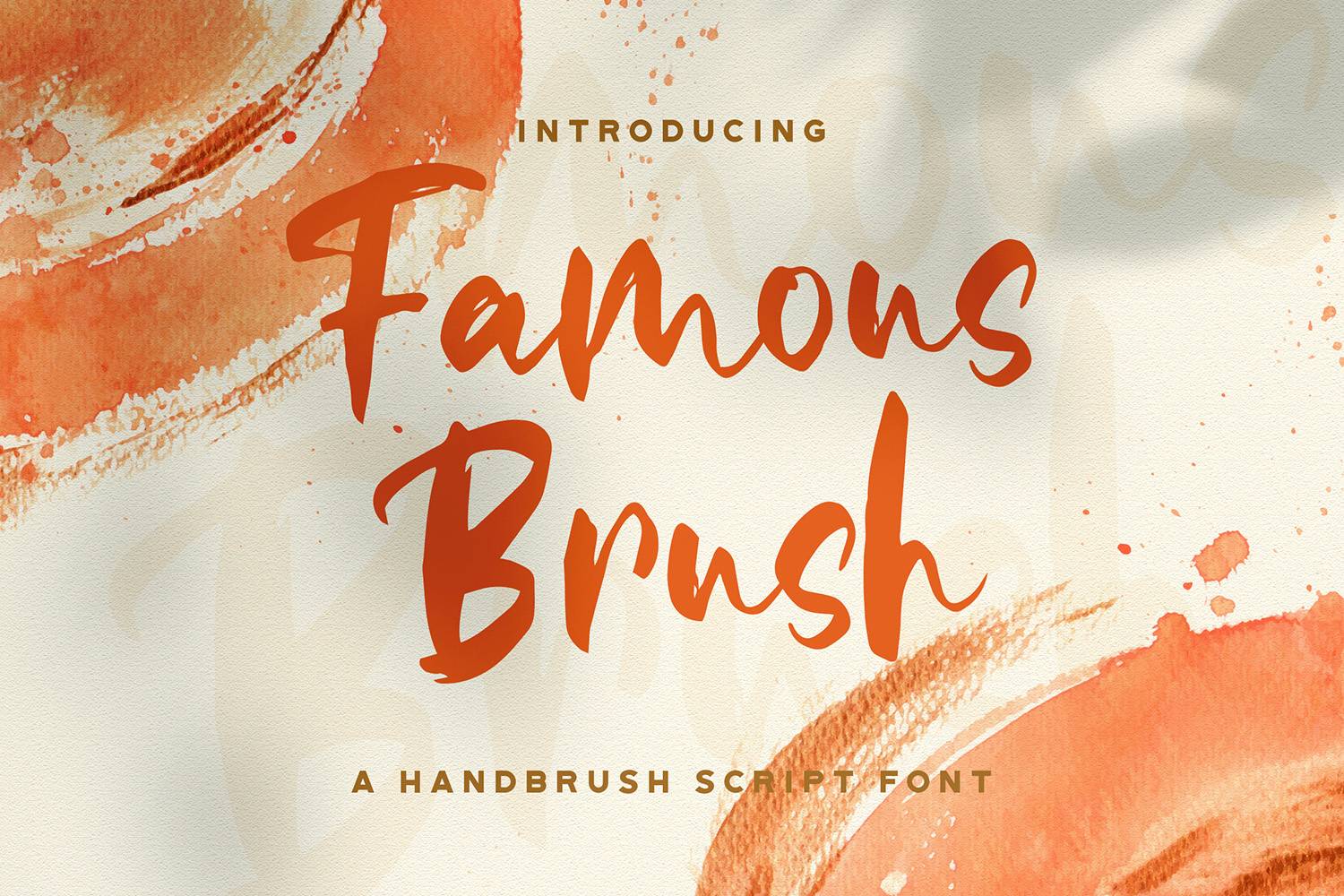 Famous Brush Font sample